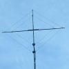 Quad Antenne (horizontale Polarisation) für das 4-Meter-Band und das 6-Meter-Band